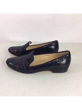 Cole Haan Black Sequin Loafers Shoes Womens 8